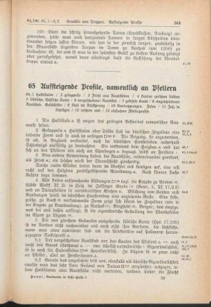 65 Aufsteigende Profile, namentlich an Pfeilern