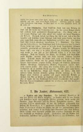 2. Die Araber; Mohammed; 622
