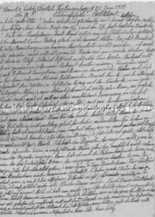 Handschriftlicher Brief einer deutschen Kolonistin an den in Deutschland weilenden Ehemann - Familienkonvolut