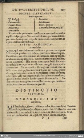 Distinctio Septima. De Conditis Et conservis