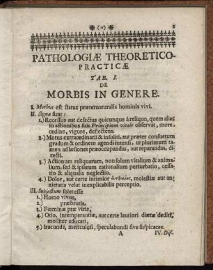 Pathologiæ Theoretico-Practicæ.