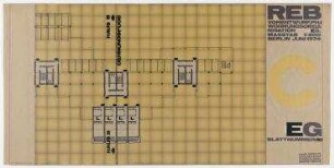 Gutachten Autobahn-Überbauung Rehberge (nicht realisiert) – Wohnungstyp C: Grundrisse EG. Berlin-Wedding, Windhuker Straße