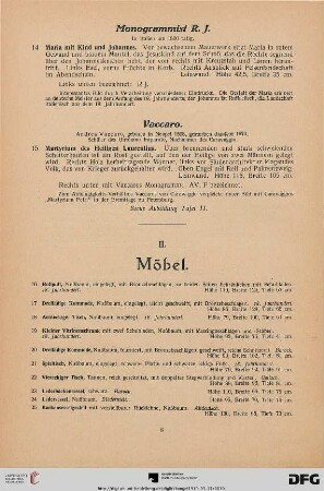 II. Möbel (Nr. 16-41)