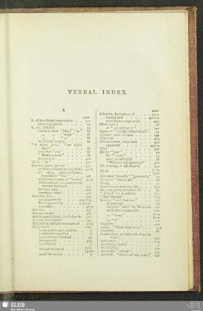 Verbal Index