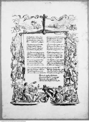 Erinnerungsbuch der Deutschen Künstler in Rom (Zweites Künstleralbum)Illustriertes Gedicht - Zweites Künstleralbum