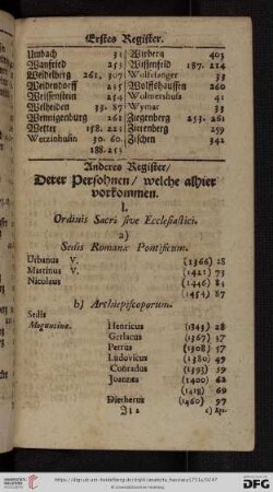 Anderes Register / derer Persohnen / welche alhier vorkommen
