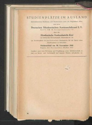 Studienplätze im Ausland