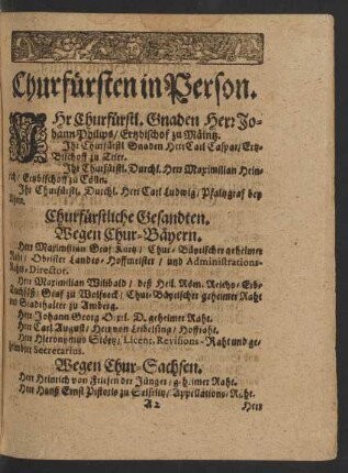 Churfürstliche Gesandten.