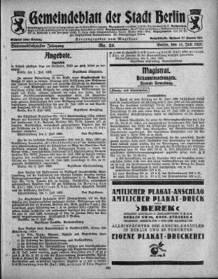 1926,28: Nr. 28, 11. Juli 1926