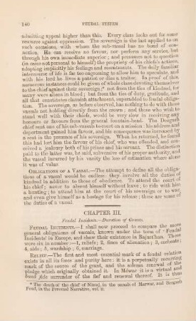 Chapter III. Feudal incidents. - Duration of grants