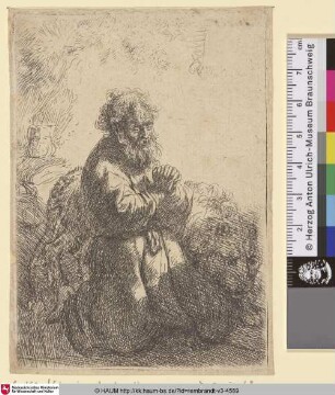 [Der Hl. Hieronymus im Gebet knieend; St. Jerome Kneeling in Prayer, Looking Down; Saint Jerôme]