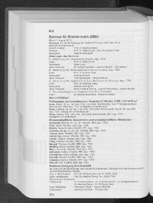 Zentrum für Bioinformatik (ZBH)