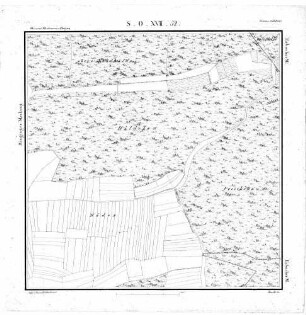 Kartenblatt SO XVII 52 Stand 1821 ca.