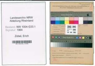 Entnazifizierung Erich Zobel , geb. 02.08.1890 (Lehrer)