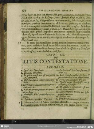 Caput XIV. De Litis Contestatione