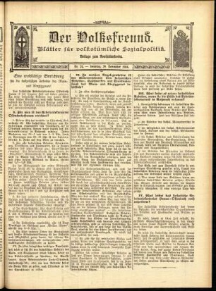 Ausgabe vom Sonntag, den 29. November 1908.