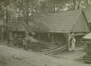 Ponelmühle : Tschechoslowakei (Fichtelgebirge). Ponelmühle bei Asch. Sägeschuppen
