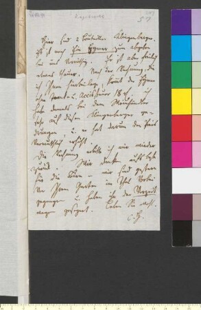 Brief von Herder, Karoline an Goethe, Johann Wolfgang von