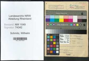 Entnazifizierung Wilhelm Schmitz , geb. 25.07.1909 (Polizist)