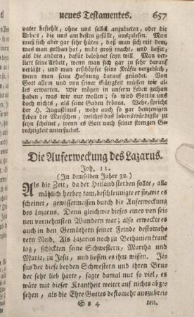 Die Auferweckung des Lazarus. Joh. 11.
