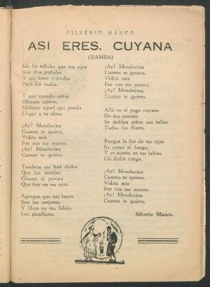 Así eres, cuyana : (Zamba)
