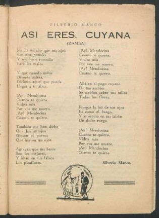 Así eres, cuyana : (Zamba)