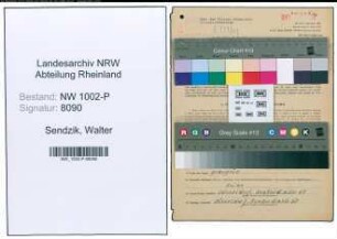 Entnazifizierung Walter Sendzik , geb. 16.08.1913 (Polizeibeamter)