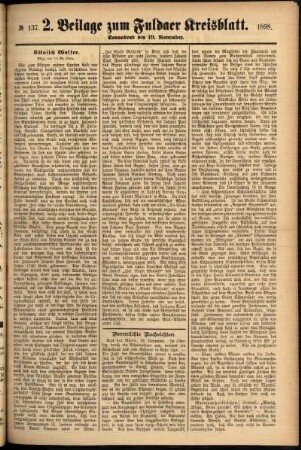 Dritte Ausgabe vom Samstag, den 19. November 1898.