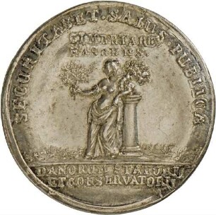 Medaille von Jeremias Hercules auf Christian V. von Dänemark und den Rendsburger Rezess, 1675