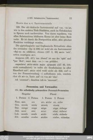 Pronomina und Verwandtes