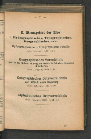 1. Hydrographisches, Topographisches, Geographisches usw. Hydrographische u. topographische Tabelle siehe Jahrgang 1939 S. 34.