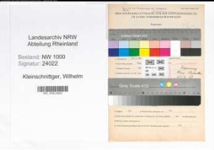 Entnazifizierung Wilhelm Kleinschnittger, geb. 17.04.1890 (Kaufmann)
