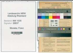 Entnazifizierung Franz Moneke , geb. 06.11.1882 (Arbeiter)