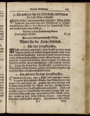 Der vier und zwaintzigiste Absatz. Mittel für die Hertz-Zuständ