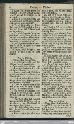 Der 10. Psalm. Klage über die Gottlosen