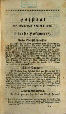 Hof- und Staats-Schematismus des Österreichischen Kaiserthumes. 1818