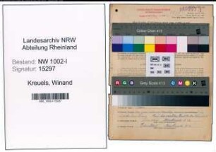 Entnazifizierung Winand Kreuels, geb. 29.07.1881 ()