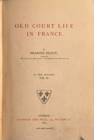 Old Court Life in France, 2