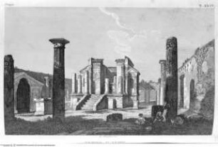 Isistempel (Tafel XXIV aus Erasmo Pistolesi, "Real Museo Borbonico, Descrizione di Pompei" Vol. 2 (1-2). Roma 1840)