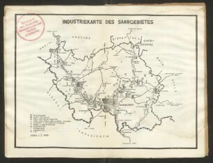 Industriekarte des Saargebietes