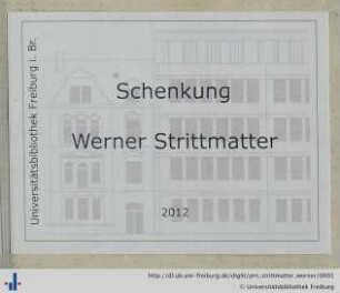 [Provenienz]: Strittmatter, Werner