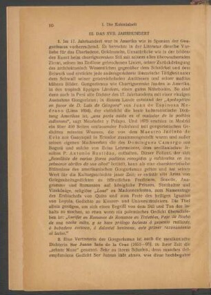 III. Das XVII. Jahrhundert