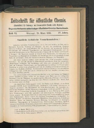 Heft VI. Weimar, 24. März 1898.