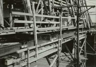 Dresden, Semperoper, Gerüst, 1953