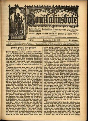 Erste Ausgabe vom Sonntag, den 08. Juli 1900.