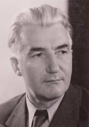 Porträt Paul Wandel : Porträt Paul Wandel (1905-1995; Politiker, Minister). Fotografie 1956. Dresden: Deutsche Fotothek