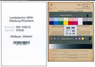Entnazifizierung Wilhelm Weifeuer, geb. 16.06.1892 (Glasreiniger)