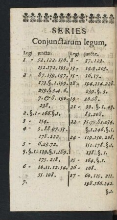 Series Conjunctarum legum.