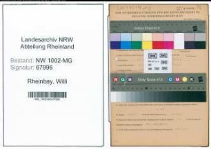 Entnazifizierung Willi Rheinbay , geb. 25.06.1920 (Angest.)