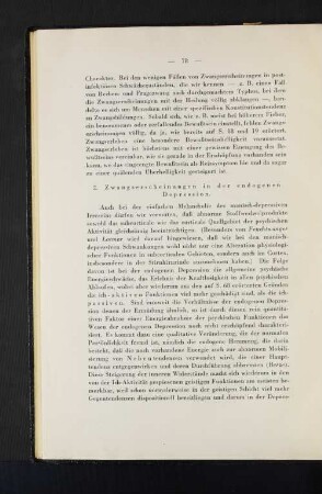 2. Zwangserscheinungen in der endogenen Depression.